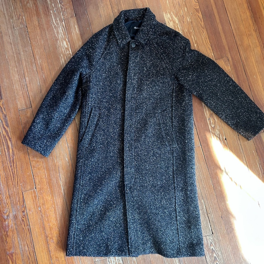 Madewell Raglan-Sleeve Topcoat in Italian Fabric balmacaan